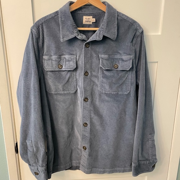 Flint and Tinder Corduroy Overshirt - Steel Blue - Medium - Picture 7 of 13
